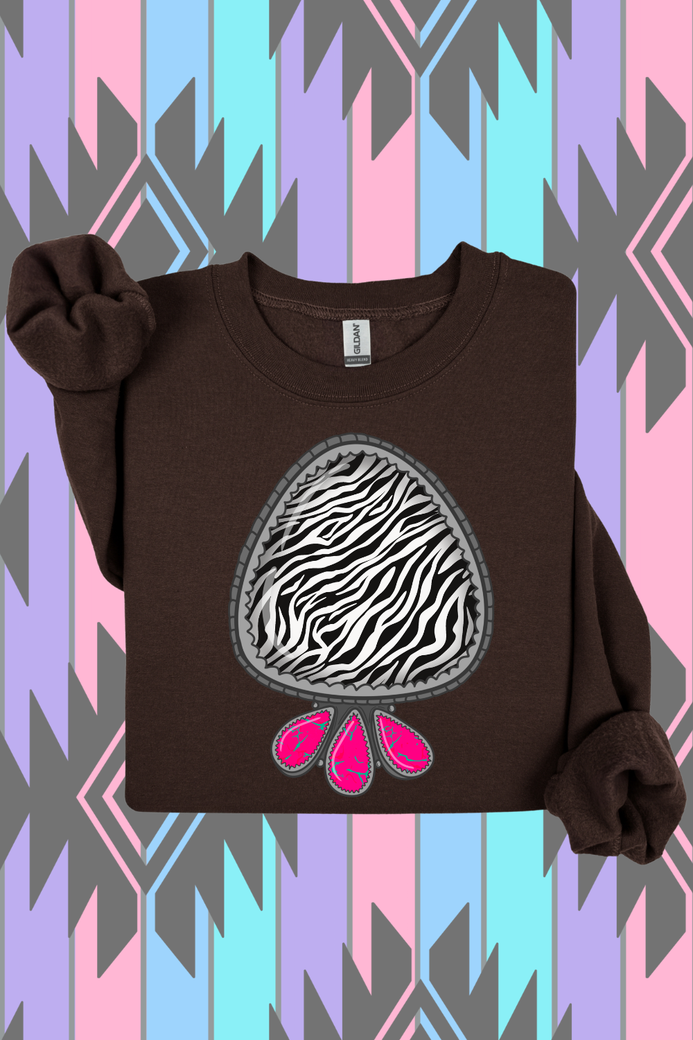 Pink Zebra Stone Sweatshirt