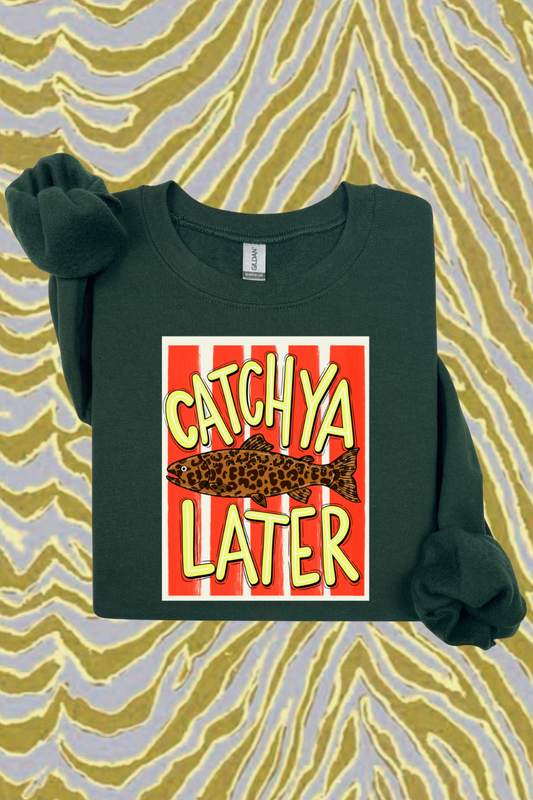 Catch You Later Leopard Sweatshirt