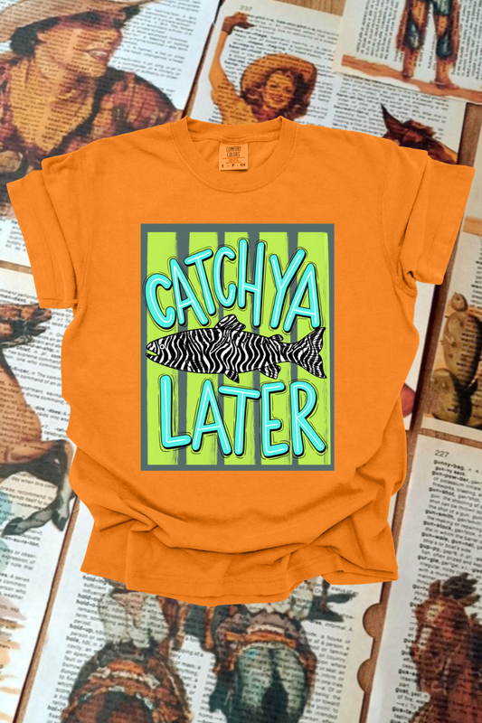 Catch You Later Zebra Graphic Tee