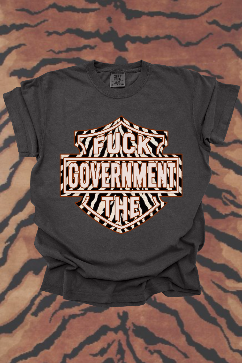 F*ck The Government Zebra Graphic Tee