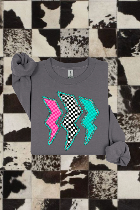 Checkered Lightning Sweatshirt