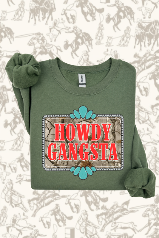 Howdy Gangsta Camo Sweatshirt