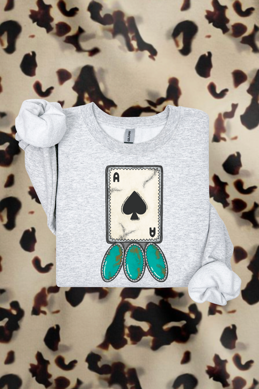 Turquoise Ace Sweatshirt