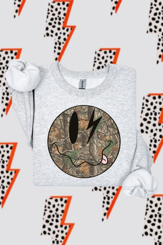Camo Smiley Sweatshirt