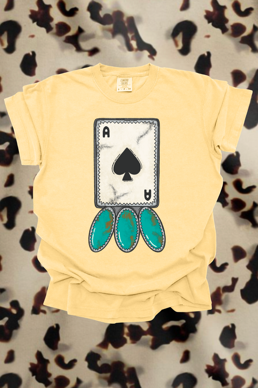 Turquoise Ace Graphic Tee