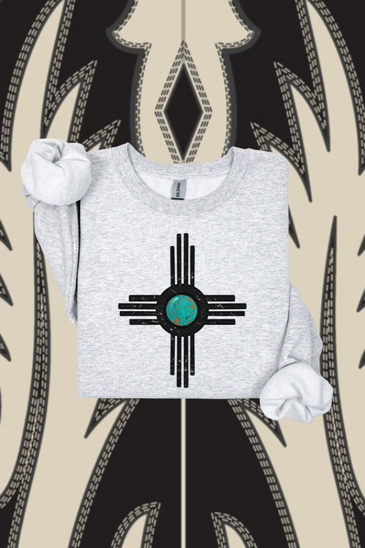 Turquoise Zia Sweatshirt