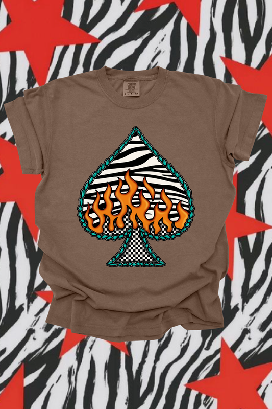 Zebra Spade Graphic Tee