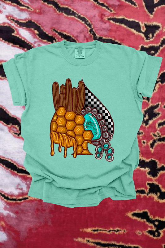 Checkered Honey Spade Graphic Tee