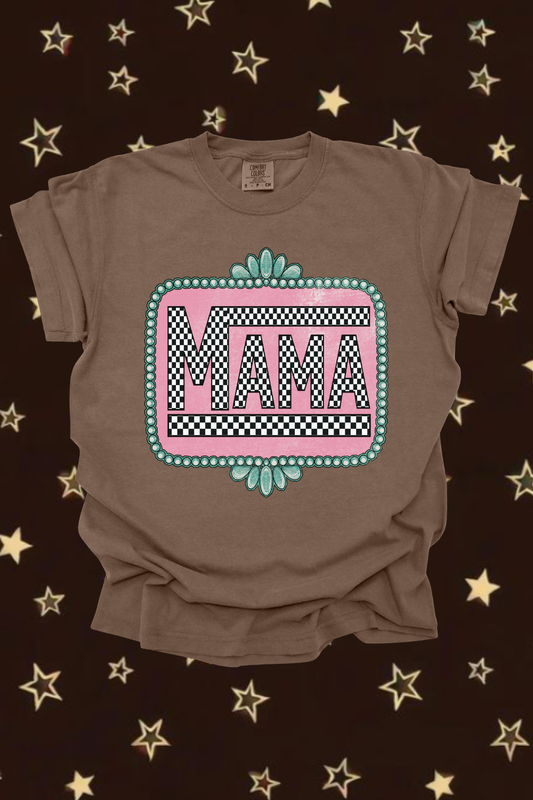 Checkered Mama Graphic Tee