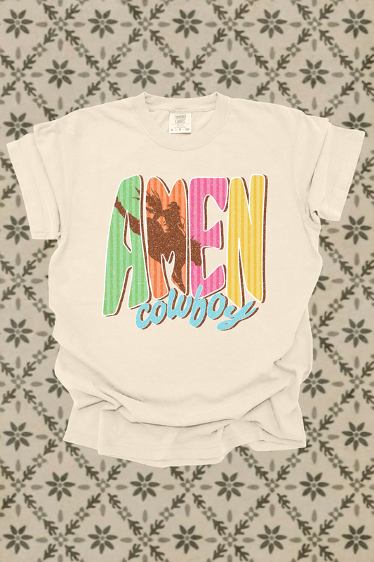 Neon Amen Cowboy Graphic Tee