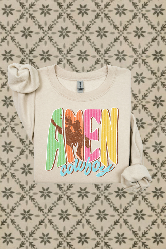 Neon Amen Cowboy Sweatshirt