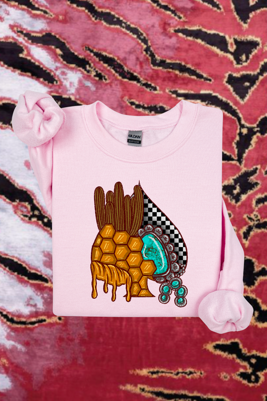 Checkered Honey Spade Sweatshirt