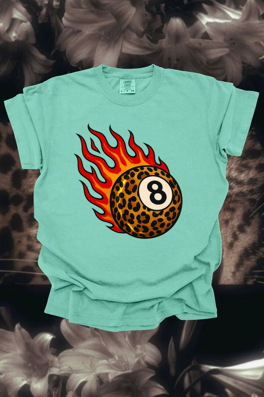 Flaming 8Ball Graphic Tee