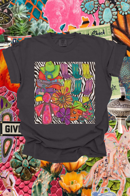 Funky Patchwork Graphic Tee