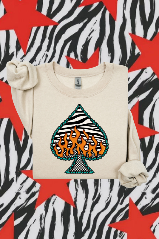 Zebra Spade Sweatshirt