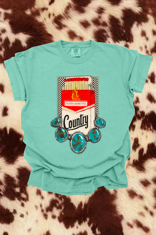 Turquoise Cigs Graphic Tee