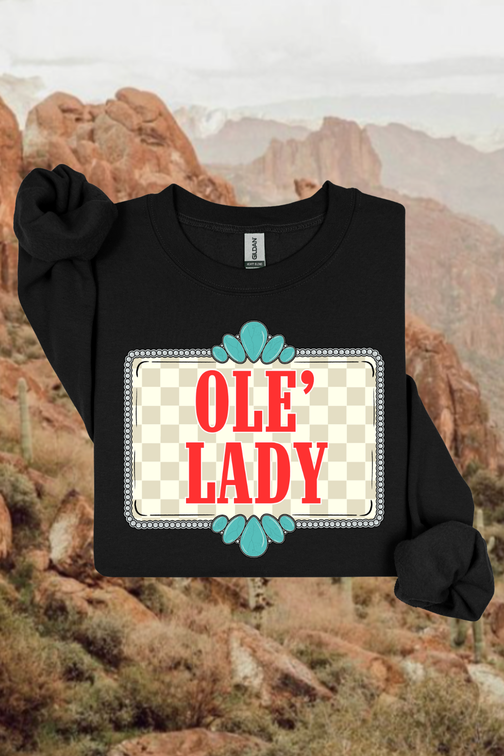 Ole' Lady Checkered Sweatshirt