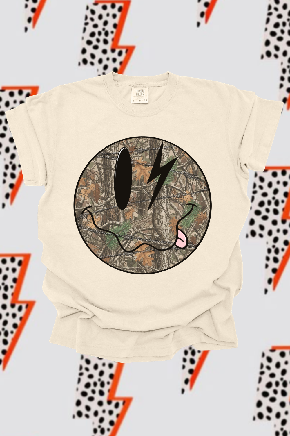 Camo Smiley Graphic Tee