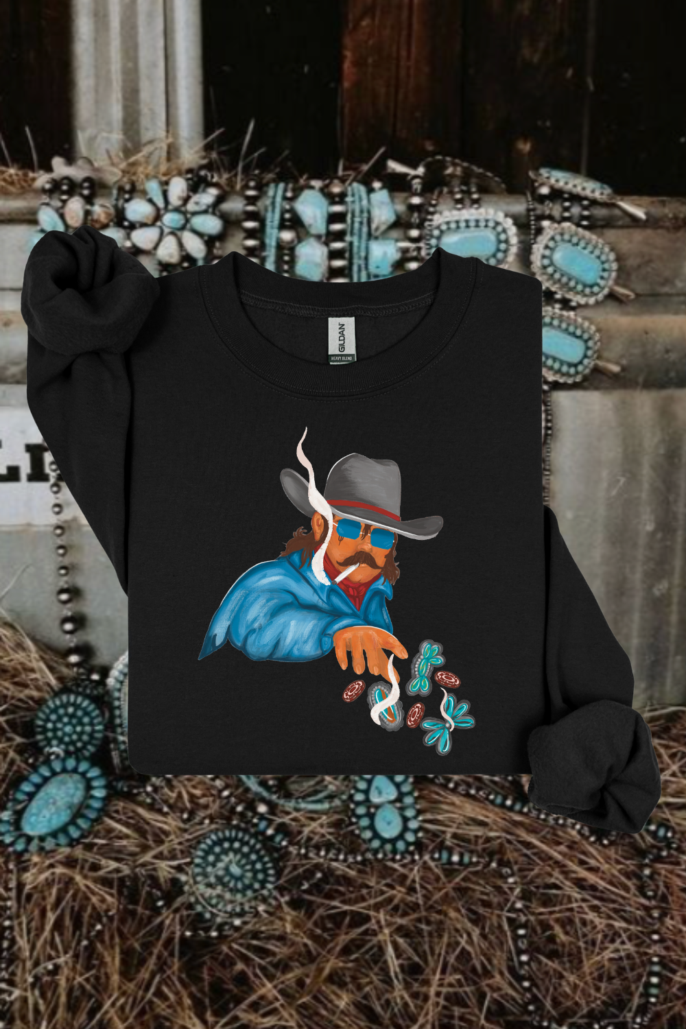 Turquoise Slinger Sweatshirt