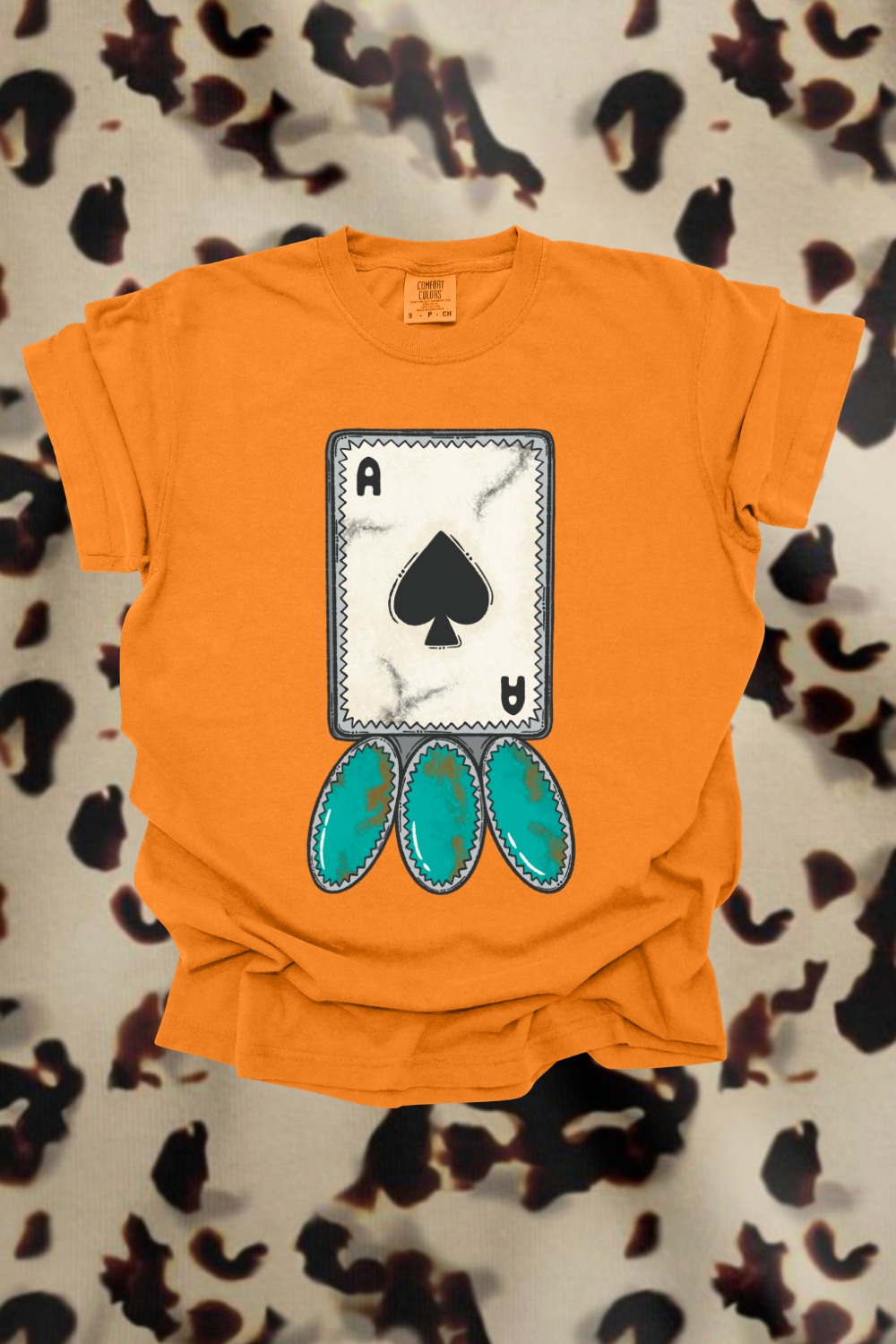 Turquoise Ace Graphic Tee