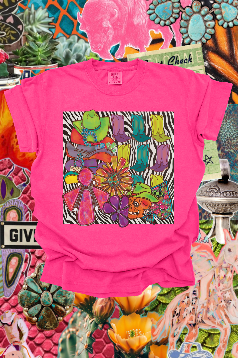 Funky Patchwork Graphic Tee