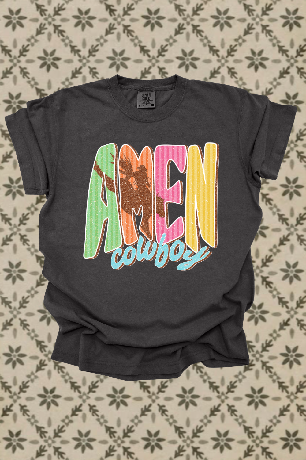 Neon Amen Cowboy Graphic Tee