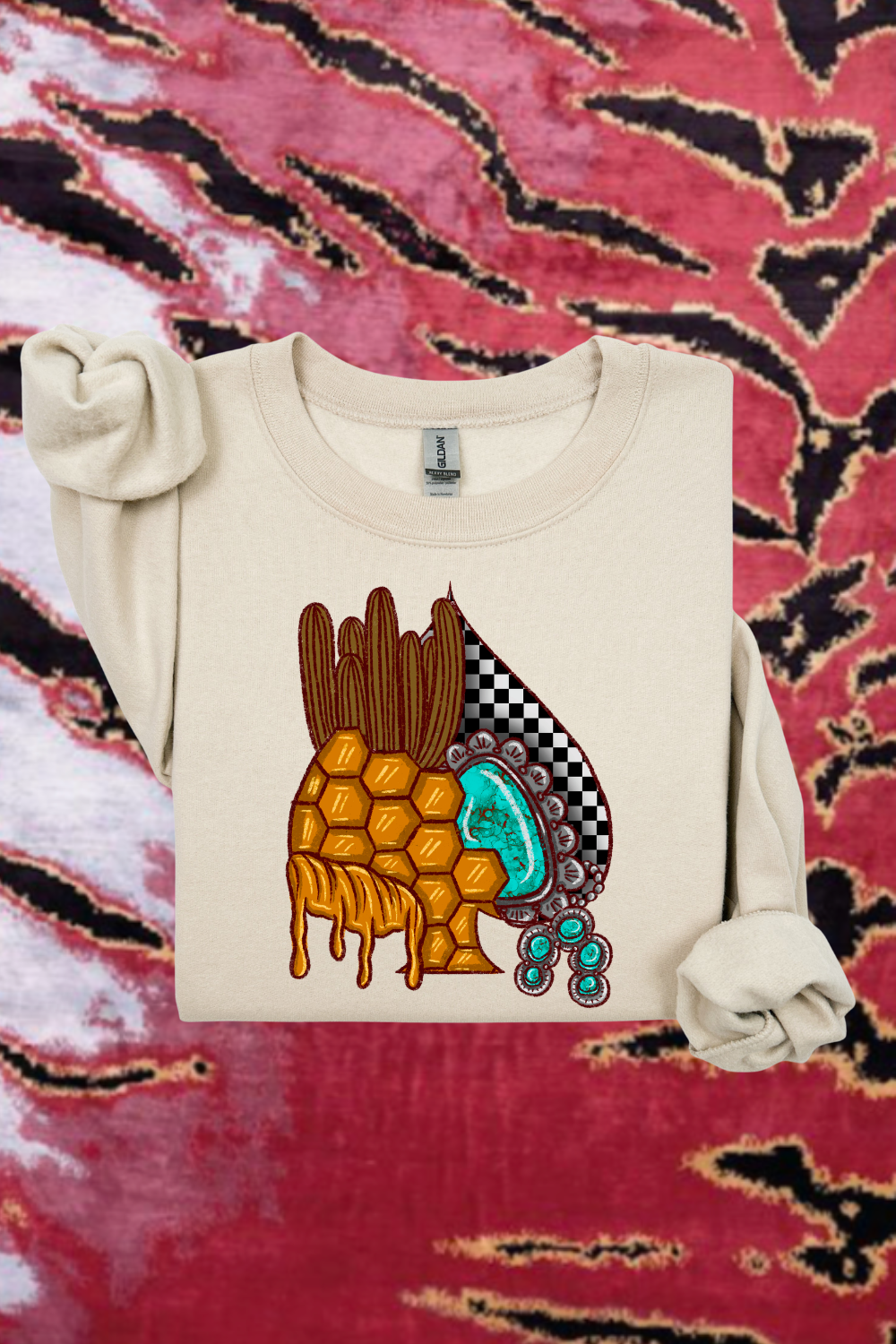 Checkered Honey Spade Sweatshirt