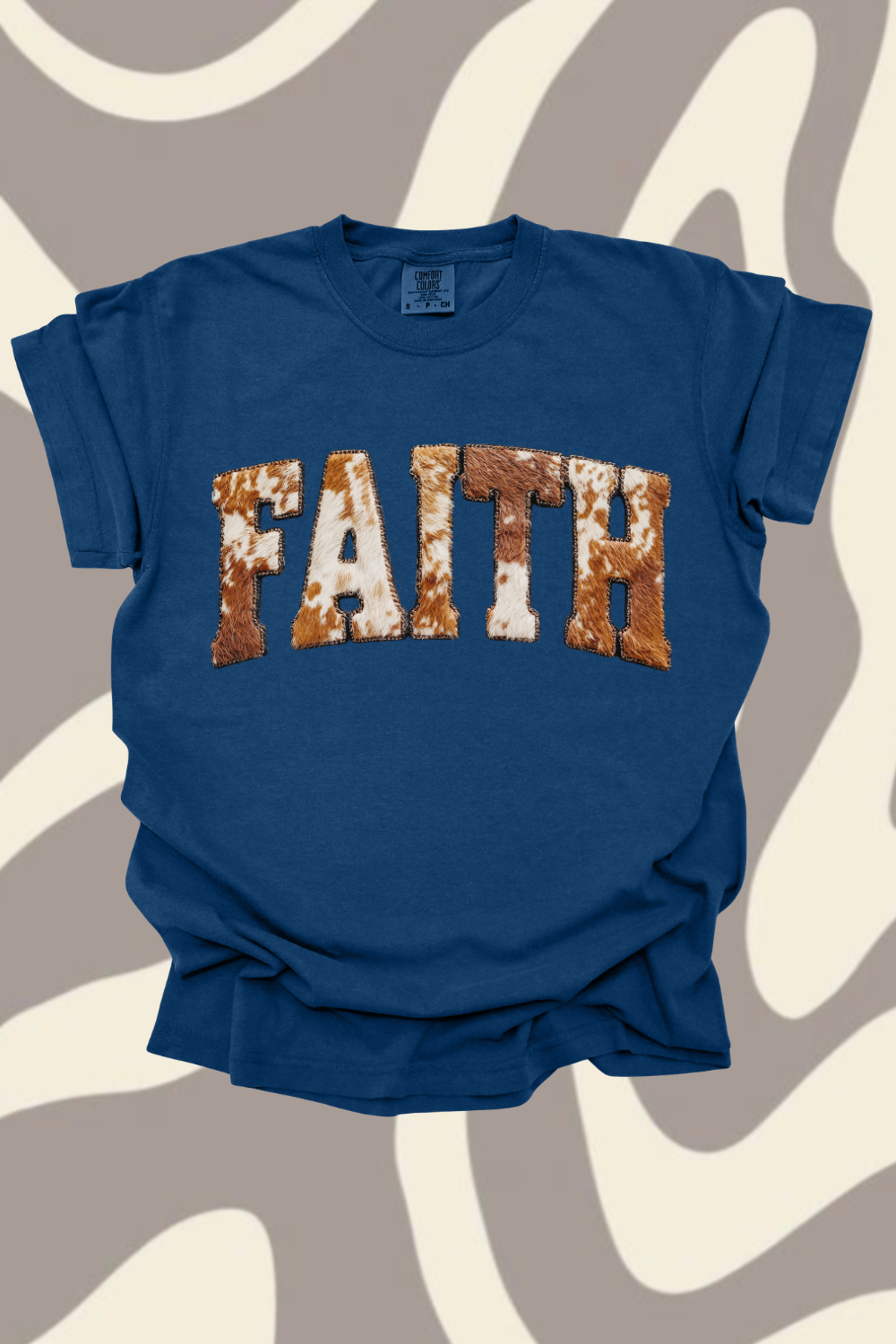 Faith Brown Cowhide Graphic Tee