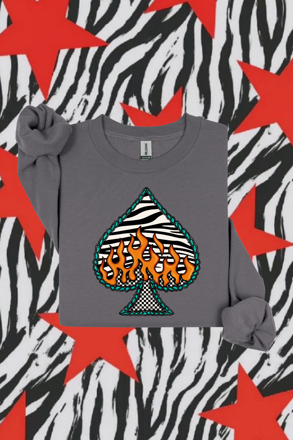 Zebra Spade Sweatshirt