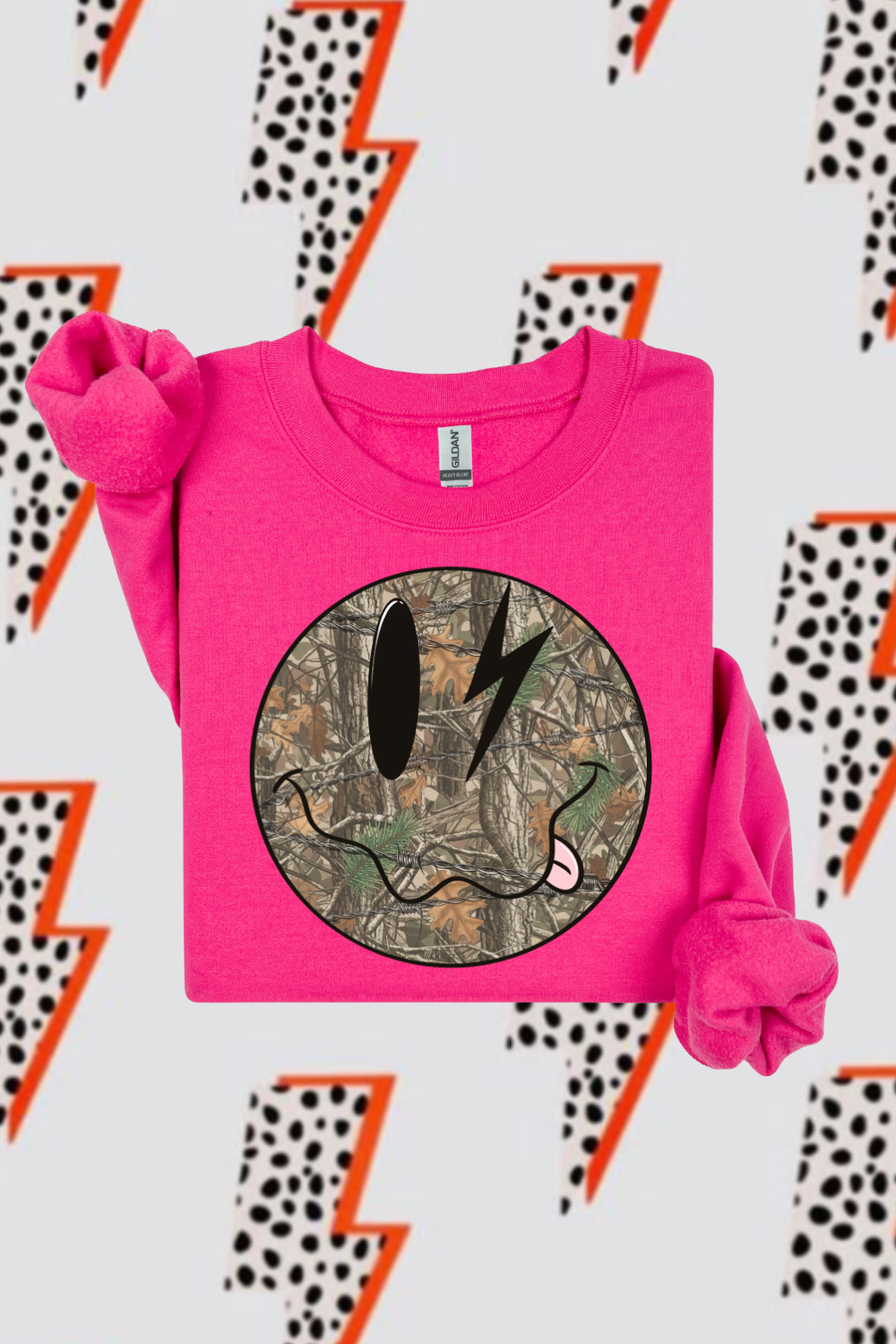 Camo Smiley Sweatshirt