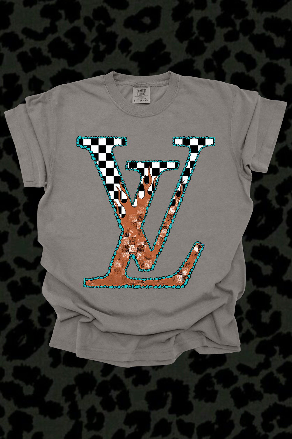 Checkered LV Graphic Tee