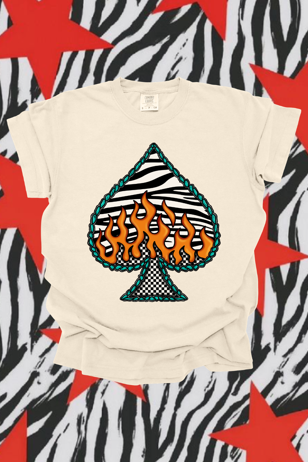 Zebra Spade Graphic Tee