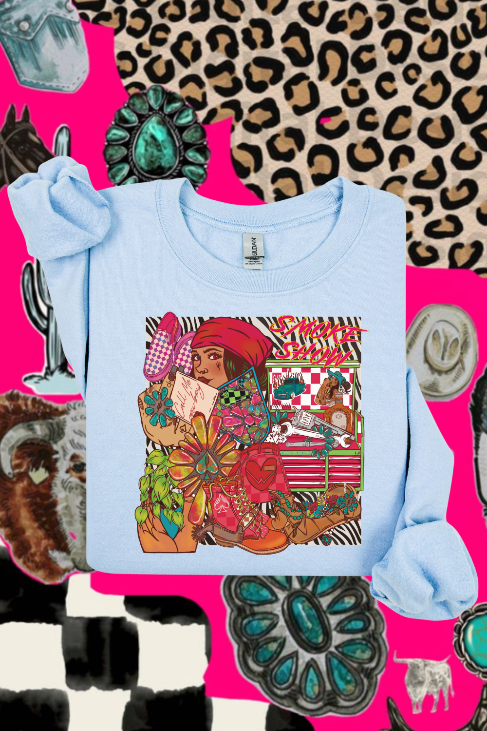 Smokeshow Patchwork Sweatshirt