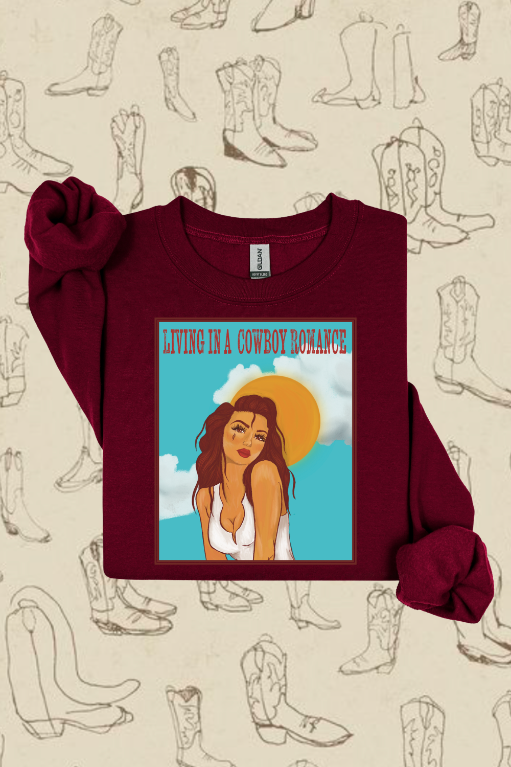 Living In A Cowboy Romance Sweatshirt