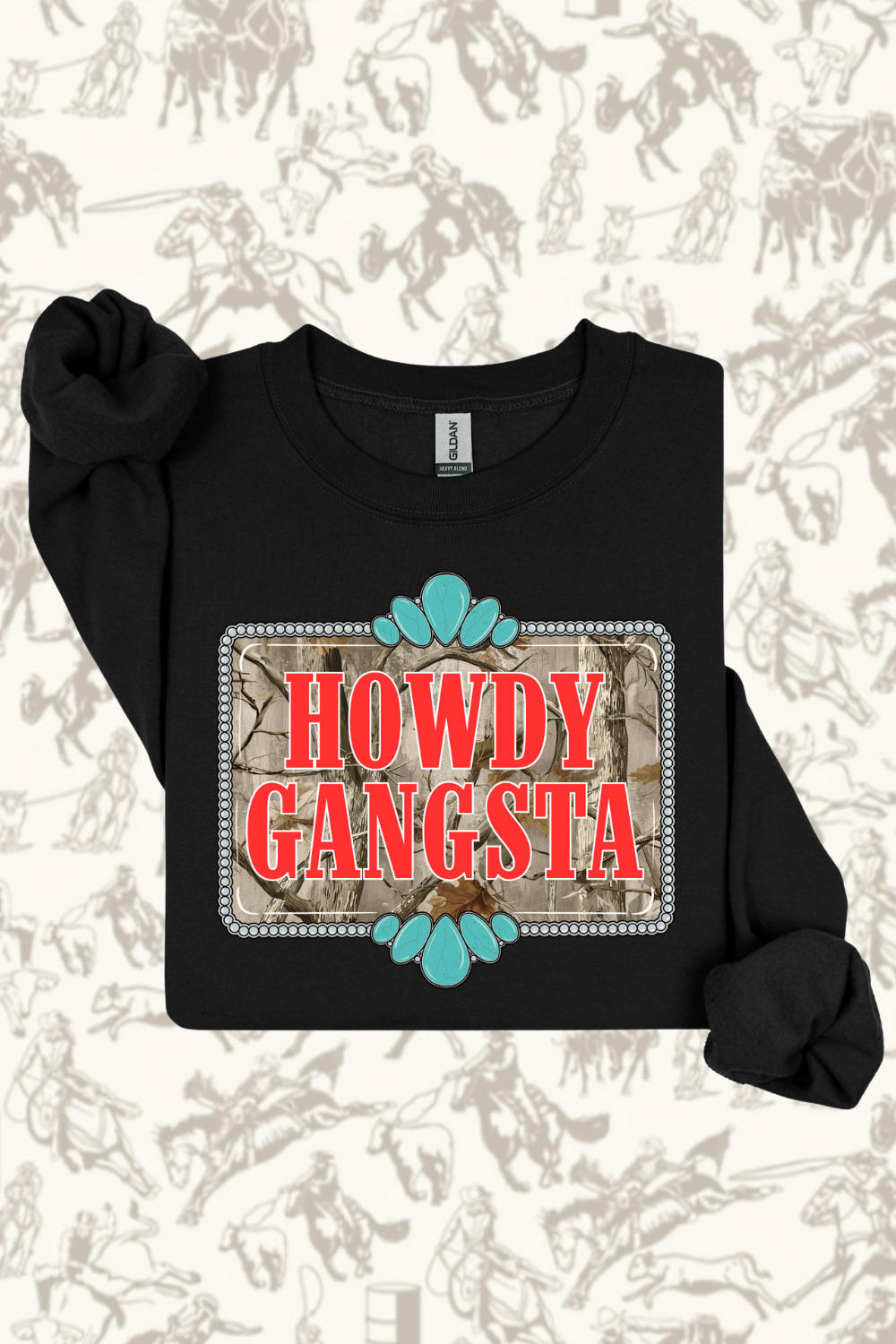 Howdy Gangsta Camo Sweatshirt