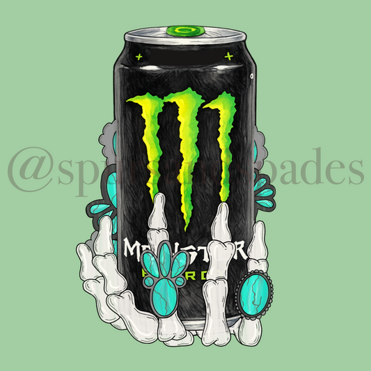 Turquoise Monster PNG