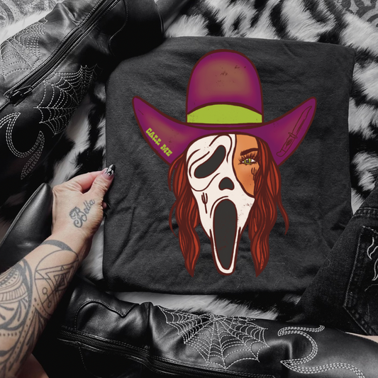 Ghostface Cowgirl CC Graphic Tee