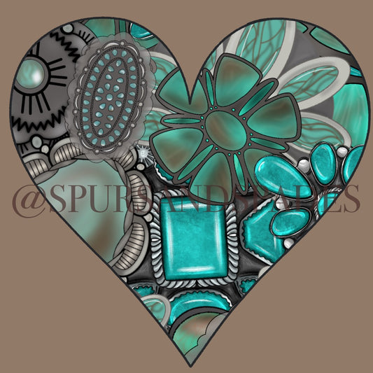 Turquoise Heart PNG