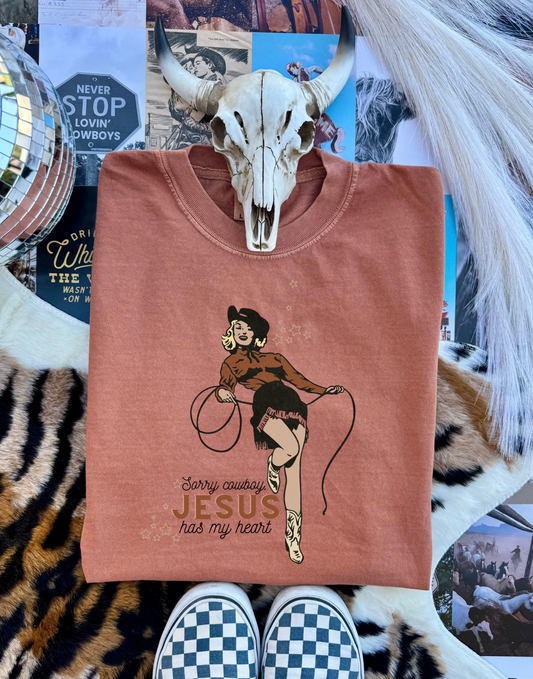 Sorry Cowboy CC Graphic Tee