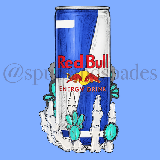 Turquoise Redbull PNG