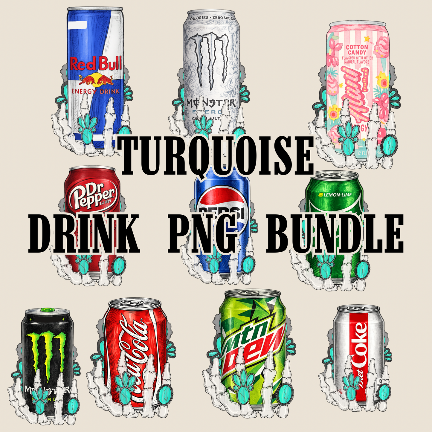 Turquoise Drink Bundle PNG