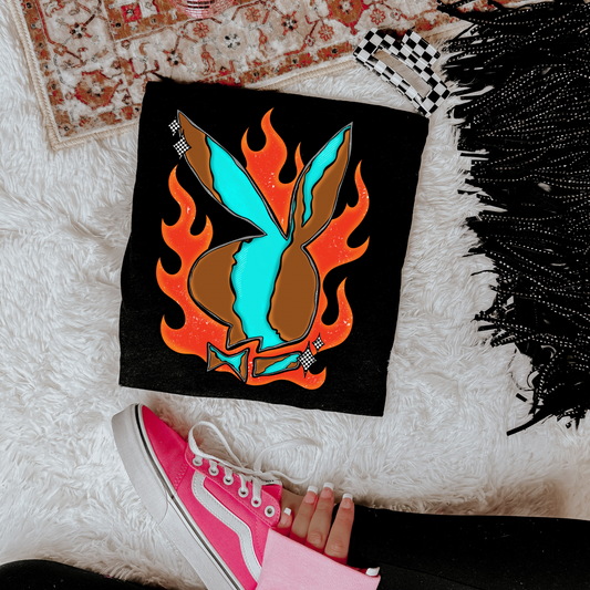 Turquoise & Flames CC Graphic Tee