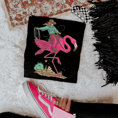 Buckin Flamingo Graphic Tee