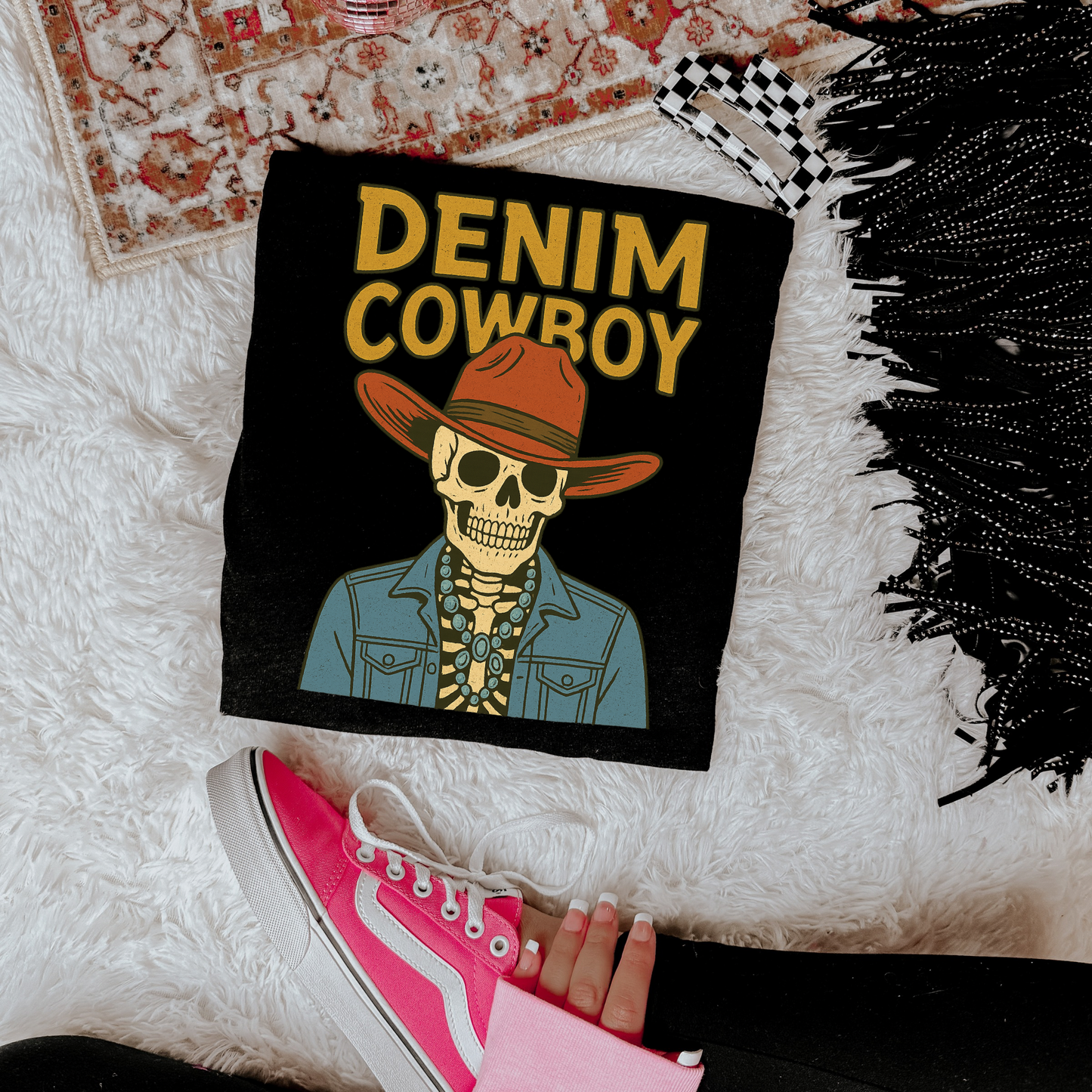 Denim Cowboy Graphic Tee