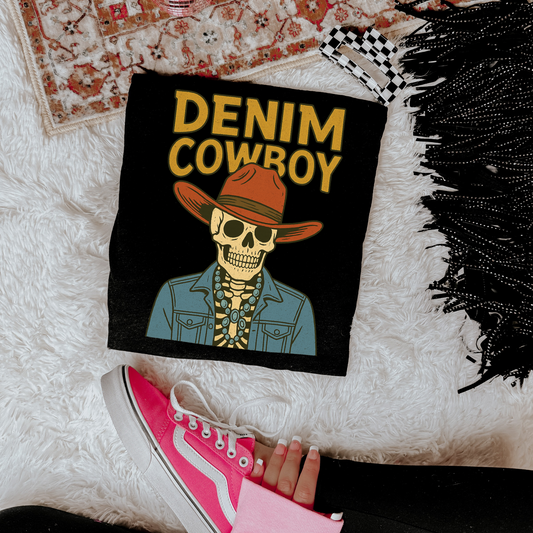 Denim Cowboy Graphic Tee