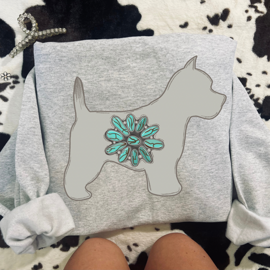 Turquoise Yourkie Crewneck