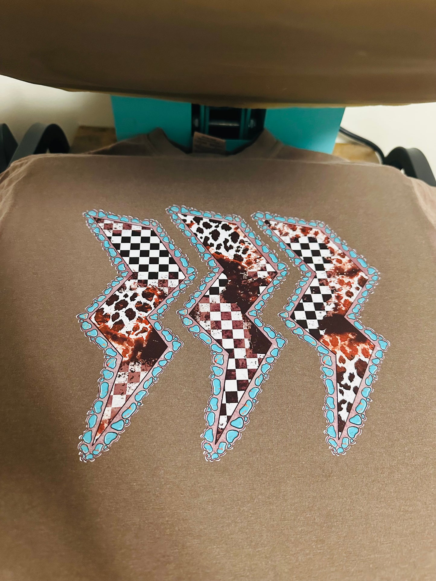 Cowhide Lightning HTV Transfer