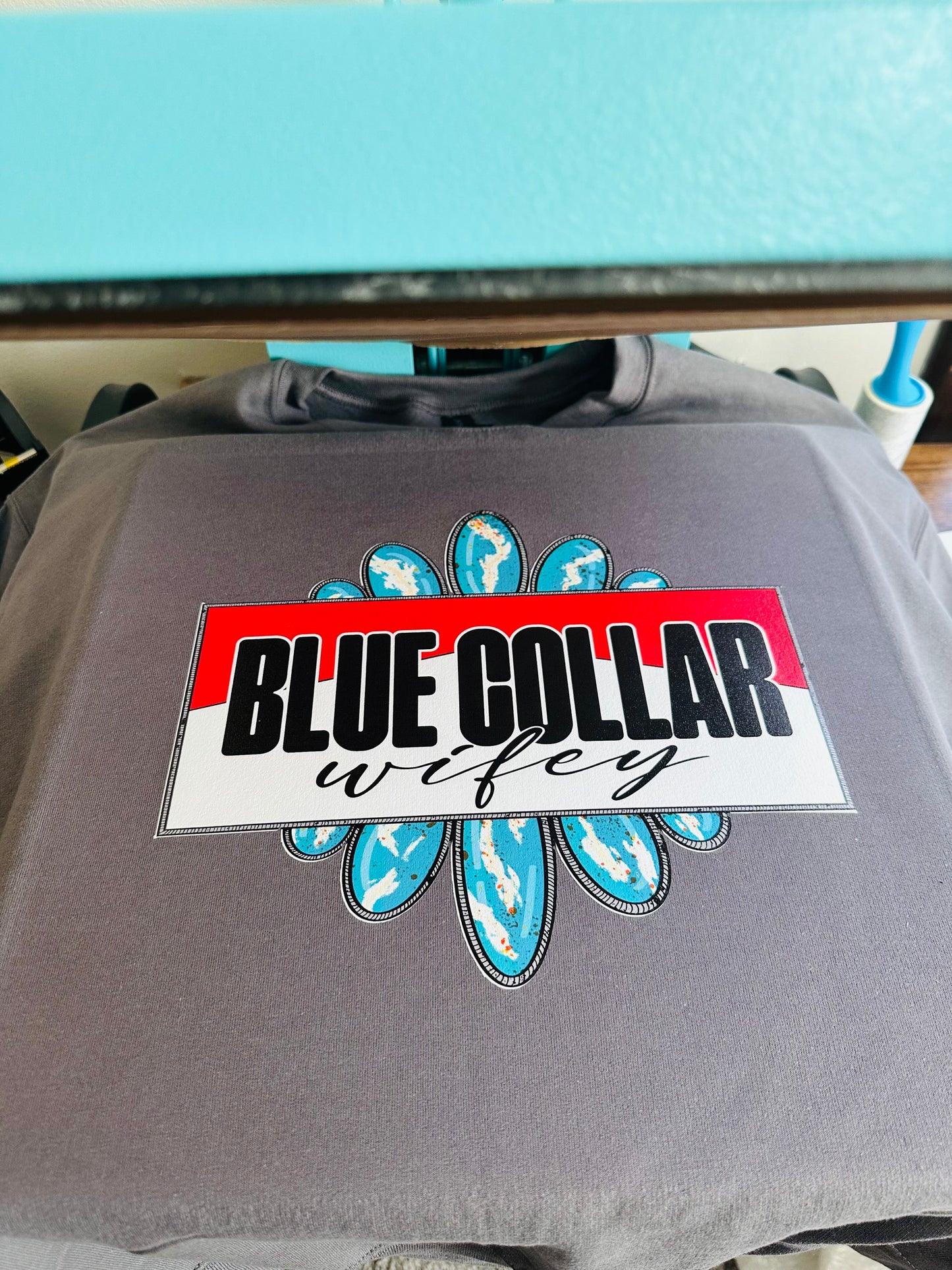 Blue Collar Wifey HTV Transfer