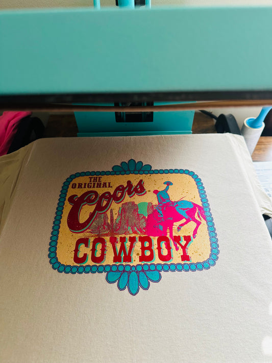 Coors Cowboy HTV Transfer