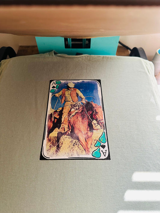 Cowboy Card HTV Transfer